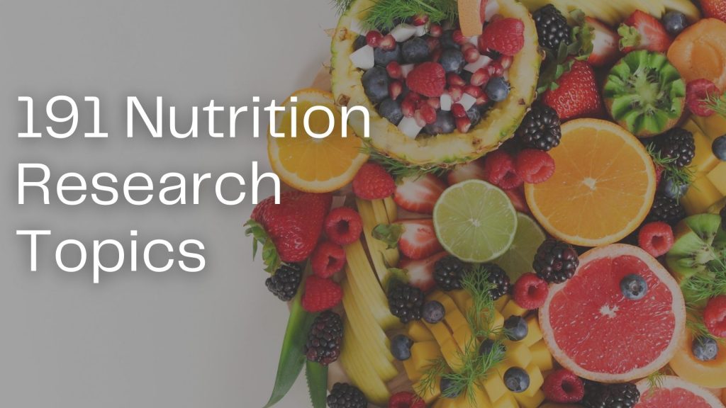 research topics in nutrition and dietetics