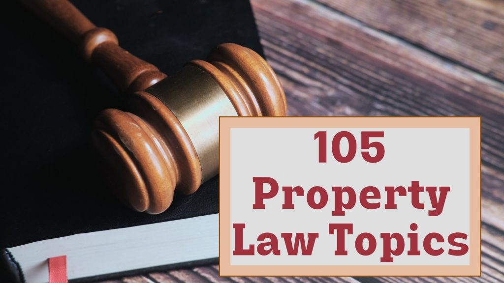 research topics on property law